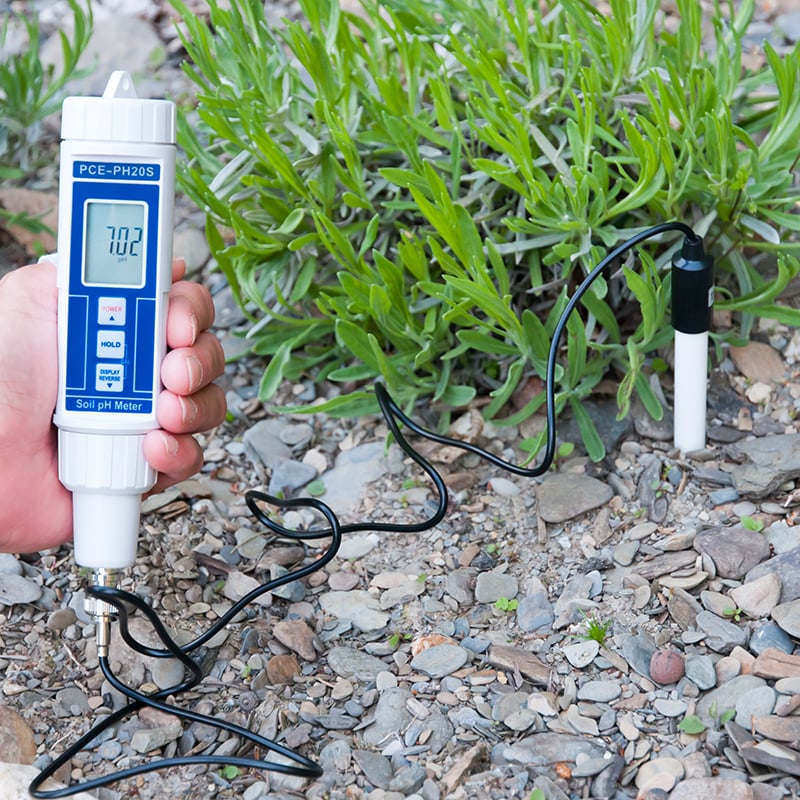 Pôdny pH meter PCE-PH20S-ICA s kalibračným certifikátom ISO