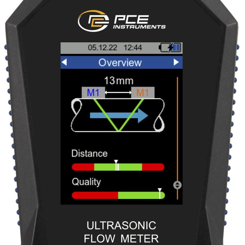 Prenosný ultrazvukový prietokomer PCE-TDS 200 S – potrubie DN15 … DN100