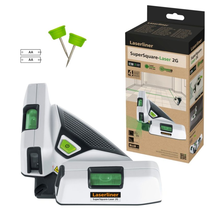 Čárový laser Laserliner SuperSquare-Laser 2G - zelený laser