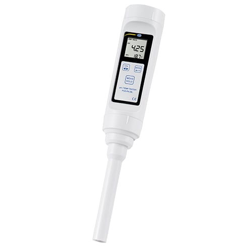 pH meter PCE-PH 28L na malé objemy vzorky so skúmavkami