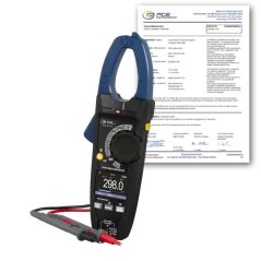 Kliešťový multimeter PCE-DC 25-ICA s kalibračným certifikátom ISO