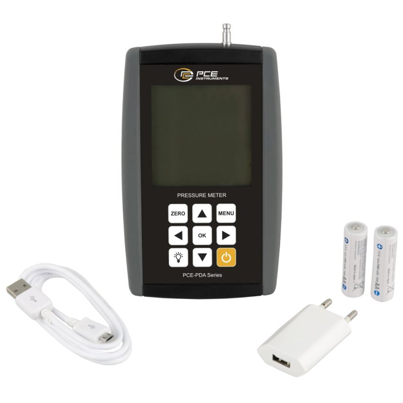 Digitálny tlakomer PCE-PDA 1000L s rozsahom -100 až 2000 kPa a dataloggerom