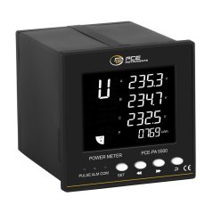 Panelový wattmetr a elektroměr PCE-PA 5500 96 × 96 mm s RS485 Modbus