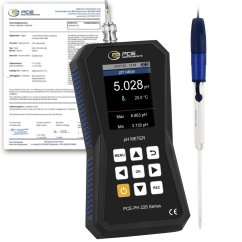 pH meter PCE-PH 228LIQ-ICA s kalibračným certifikátom ISO