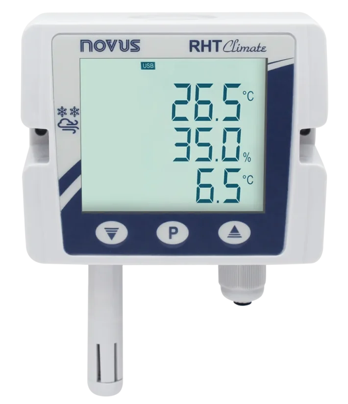 Prevodník teploty a vlhkosti NOVUS RHT Climate WM-RS485-LCD