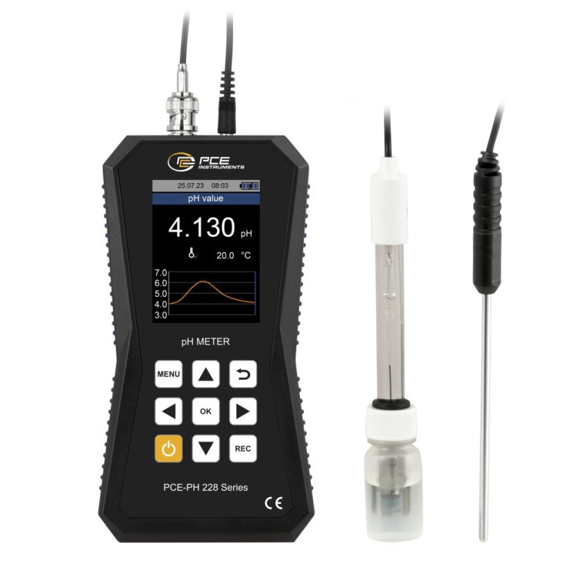 Profesionálny pH meter PCE-PH 228-ICA s kalibračným certifikátom ISO