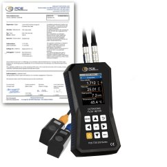 Prenosný ultrazvukový prietokomer PCE-TDS 200 S-ICA s kalibračným certifikátom ISO