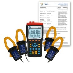 Trojfázový wattmeter PCE-360-ICA s kalibračným certifikátom ISO