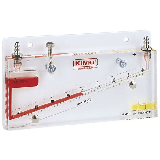 Kvapalinový manometer model MG - Model: MG20, Merací rozsah: 0-20 mm H20