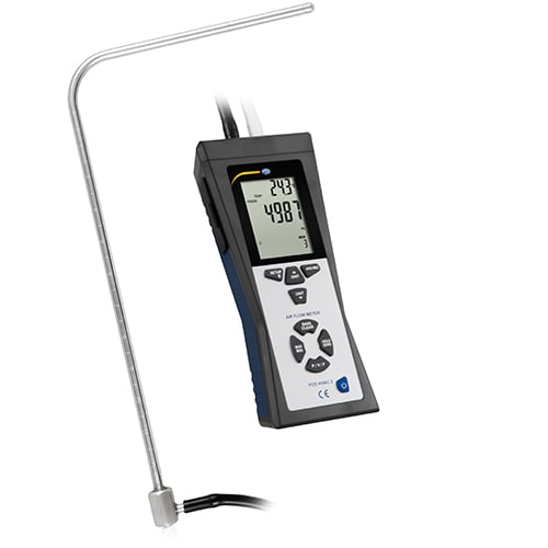 Anemometer s Pitotovou trubicou PCE-HVAC 2 – tlak, rýchlosť a prietok vzduchu