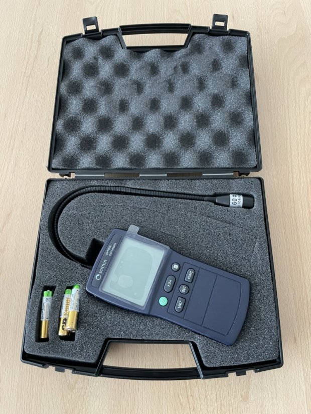 Sada pre detekciu úniku plynu v kotolni Gas Sniffer B10 a KIMO CO50