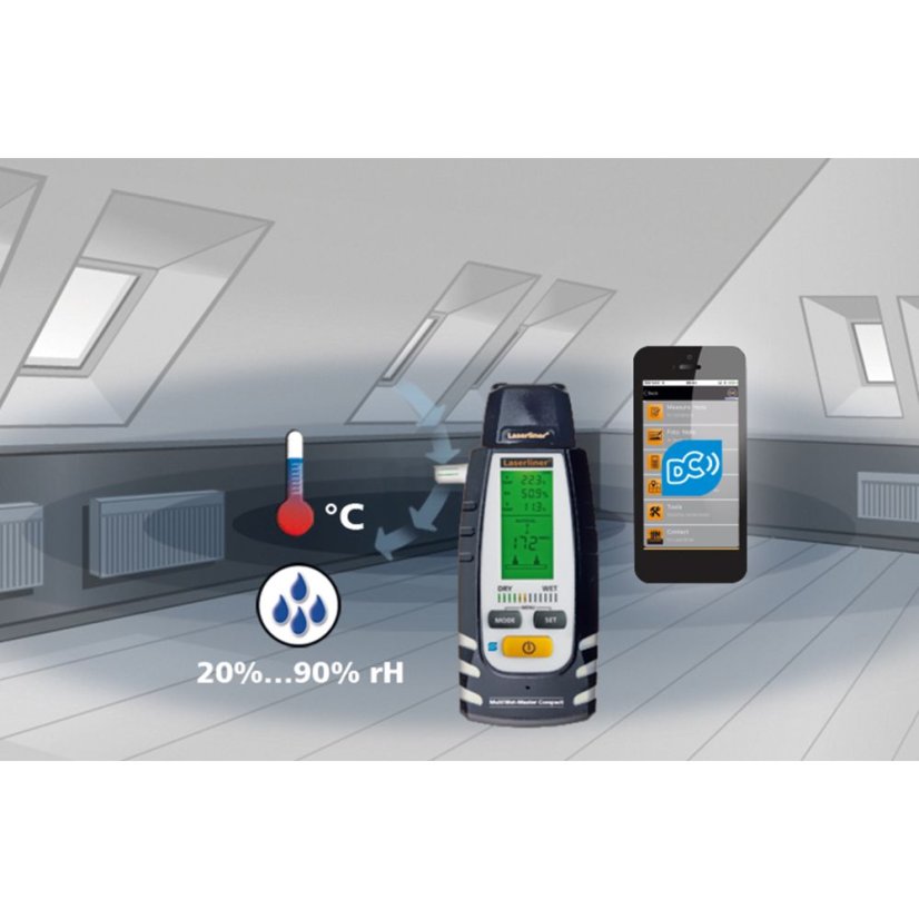 Přístroj pro měření vlhkosti a vlhkosti materiálu Laserliner MultiWet-Master Compact Plus