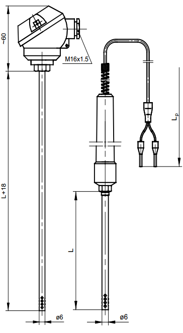 Snímač teploty pre klimatizačné a ventilačné systémy TOPW-1, TOPWE-1