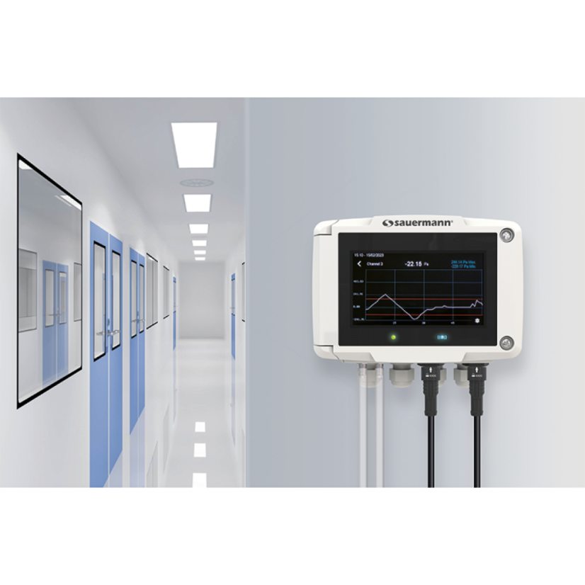 Multifunkčný prevodník Sauermann Si-C320 – tlak, rýchlosť a prietok vzduchu, vlhkosť, CO₂, teplota, 4 výstupy, Modbus RTU
