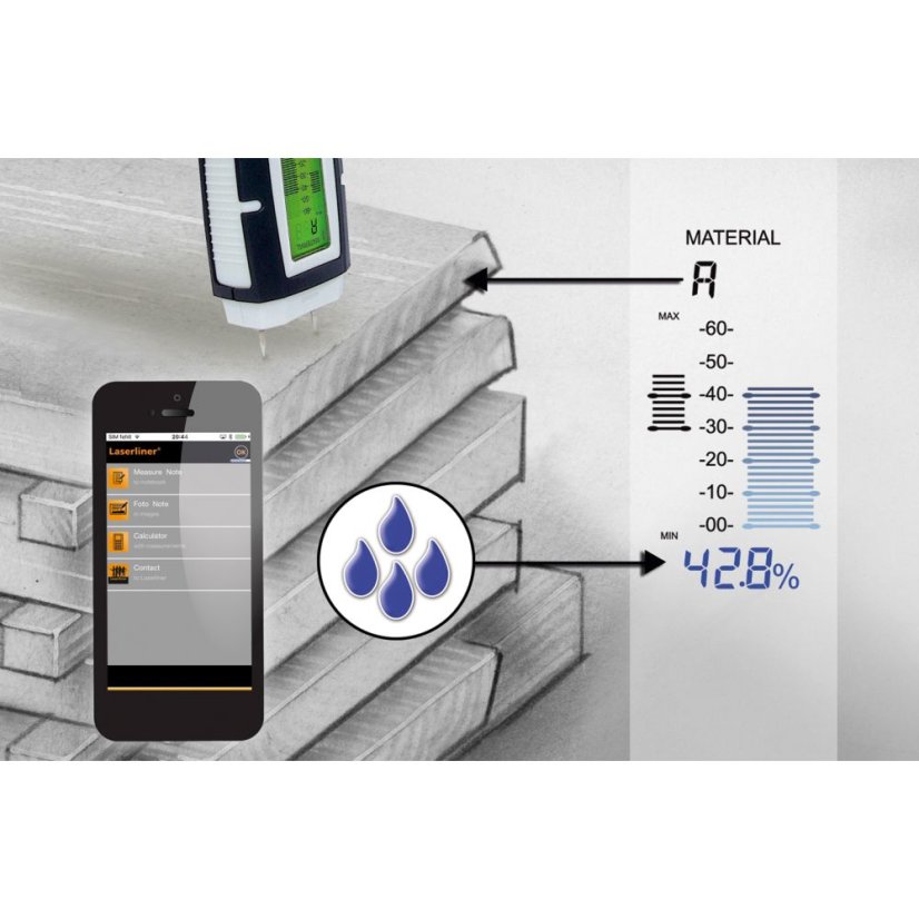 Přístroj pro měření vlhkosti materiálu Laserliner DampMaster Compact Pro