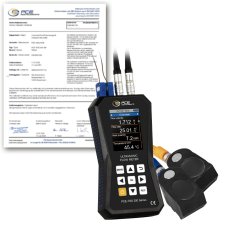 Prenosný ultrazvukový prietokomer a merač tepla PCE-TDS 200+ M-ICA s kalibračným certifikátom ISO