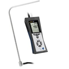 Anemometer s Pitotovou trubicou PCE-HVAC 2 – tlak, rýchlosť a prietok vzduchu