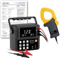 Jednofázový wattmeter PCE-PA 7200-ICA s kalibračným certifikátom ISO