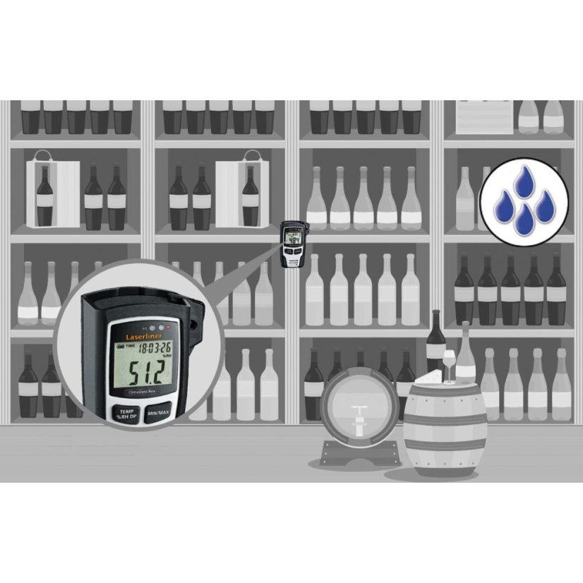 Datalogger teploty vlhkosti Laserliner ClimaData Box