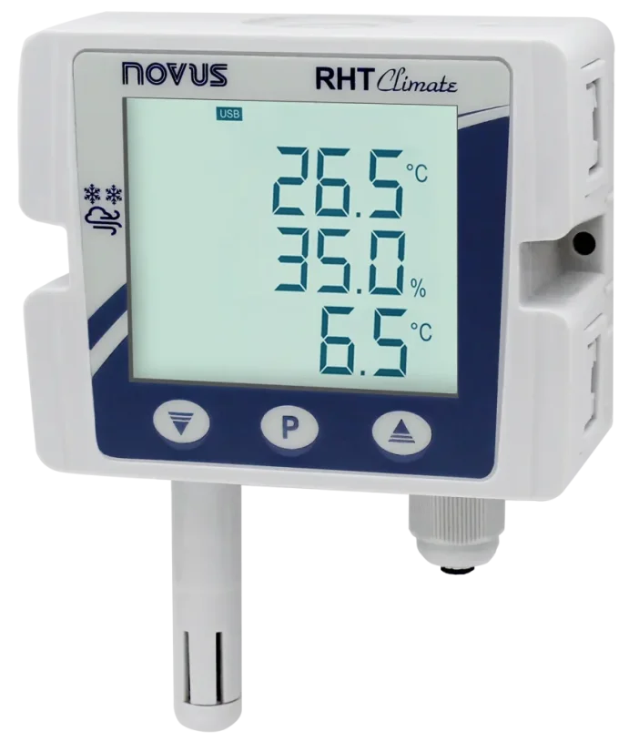 Prevodník teploty a vlhkosti NOVUS RHT Climate WM-RS485-LCD