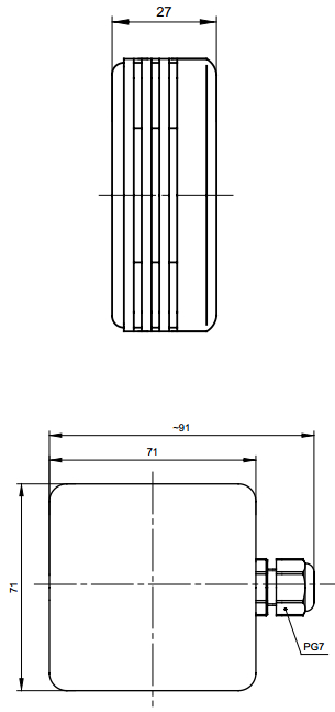 Snímač teploty pro klimatizační a ventilační systémy TOPO-833, TONO-833
