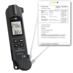 Potravinářský teploměr PCE-IR 80-ICA 2 v 1 s kalibračním certifikátem
