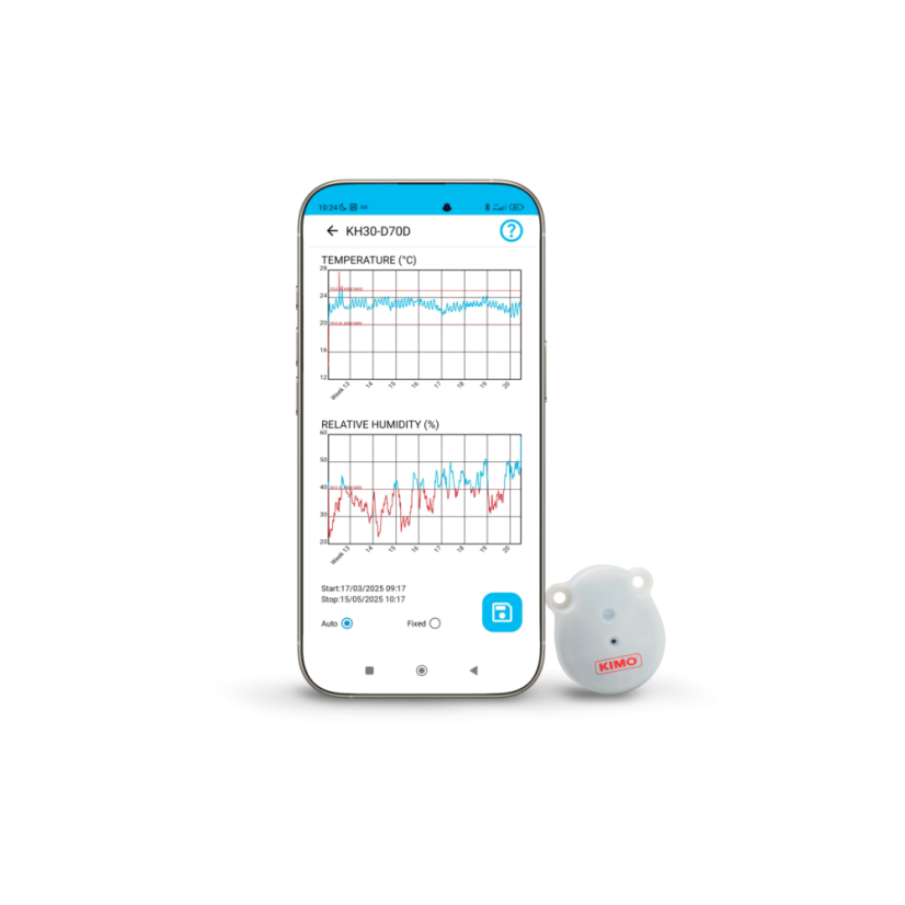 Bluetooth záznamník teploty a vlhkosti pro přepravu - KIMO KH30