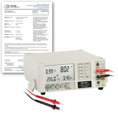 Stolný wattmeter a multimeter PCE-PA6000-ICA s kalibračným certifikátom ISO