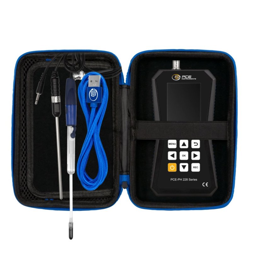 Laboratórny pH meter PCE-PH 228LAB-ME3 s pichacou elektródou Ø 3 mm